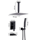 Wall Mount Shower System With High Pressure 10" Shower Head And Handheld