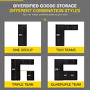 Steel Filing Cabinet With Compartments For Office Use, Storage, File Storage, Archives, And High And Low Cabinets - Black / Red