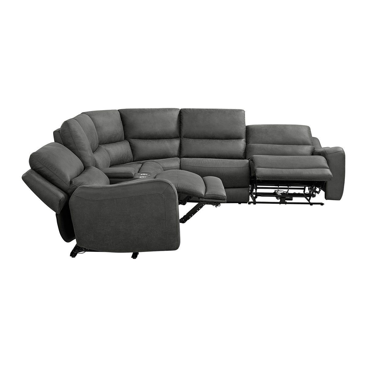 Saber 6 Piece Sectional Set in Texas Granite by Elements International, view 2
