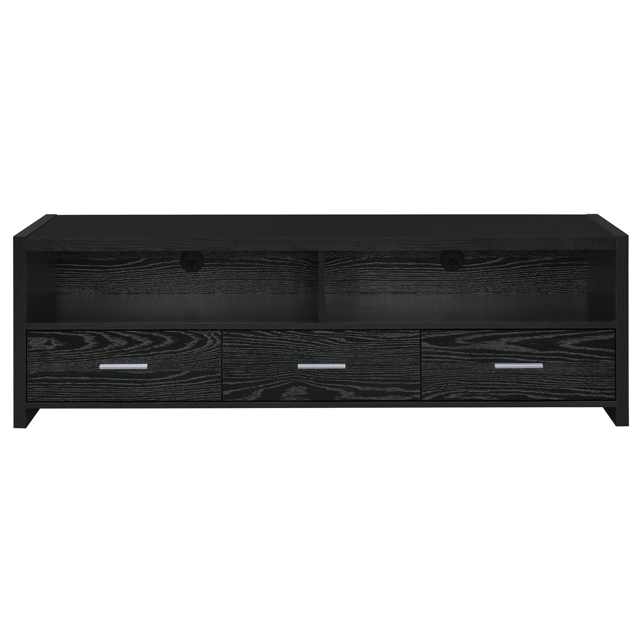 Alton 3-drawer Engineered Wood 61-inch TV Stand Black Oak