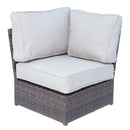 Outdoor Wicker Sectional With Weather Resistant Cushions And Table