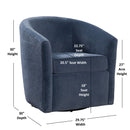 Oaklynn - Barrel Style Swivel Accent Chair