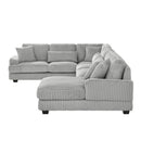 Oversized Sectional Sofa U - Shaped Sofa Couch Modern Sofa Upholstered In Soft Corduroy With A Chaise Lounge For Living Room