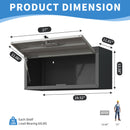 Heavy Duty Metal Wall Mounted Tool Storage Cabinet Steel Metal Garage Storage Cabinet - Black / Gray