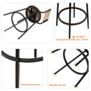 Bar Stools Swivel Counter Chairs With Metal Frame Hand Woven Paper Rope Dining Barstools For Kitchen Counter (Set of 2)