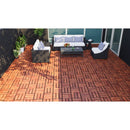 Interlocking Deck Tiles Checker Pattern, Square Acacia Hardwood Outdoor Flooring For Patio, Bancony, Pool Side