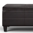 Avalon - Lift Top Rectangular Storage Ottoman - Tanners Brown