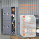 6 Door Lockers With Lock For Employees, Storage Cabinet For Home, Gym, Office, School, Garage - Gray