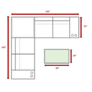 Modern Patio Rattan Sectional Set With Cushions