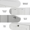 Tilted Laundry Hamper With Removable Basket, Hidden Laundry Hamper, Bathroom Storage Cabinet, Free Standing Organizer - White