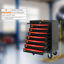 Rolling Metal Tool Chest With Drawers, Steel Storage Cabinet With Ball Bearing Slides