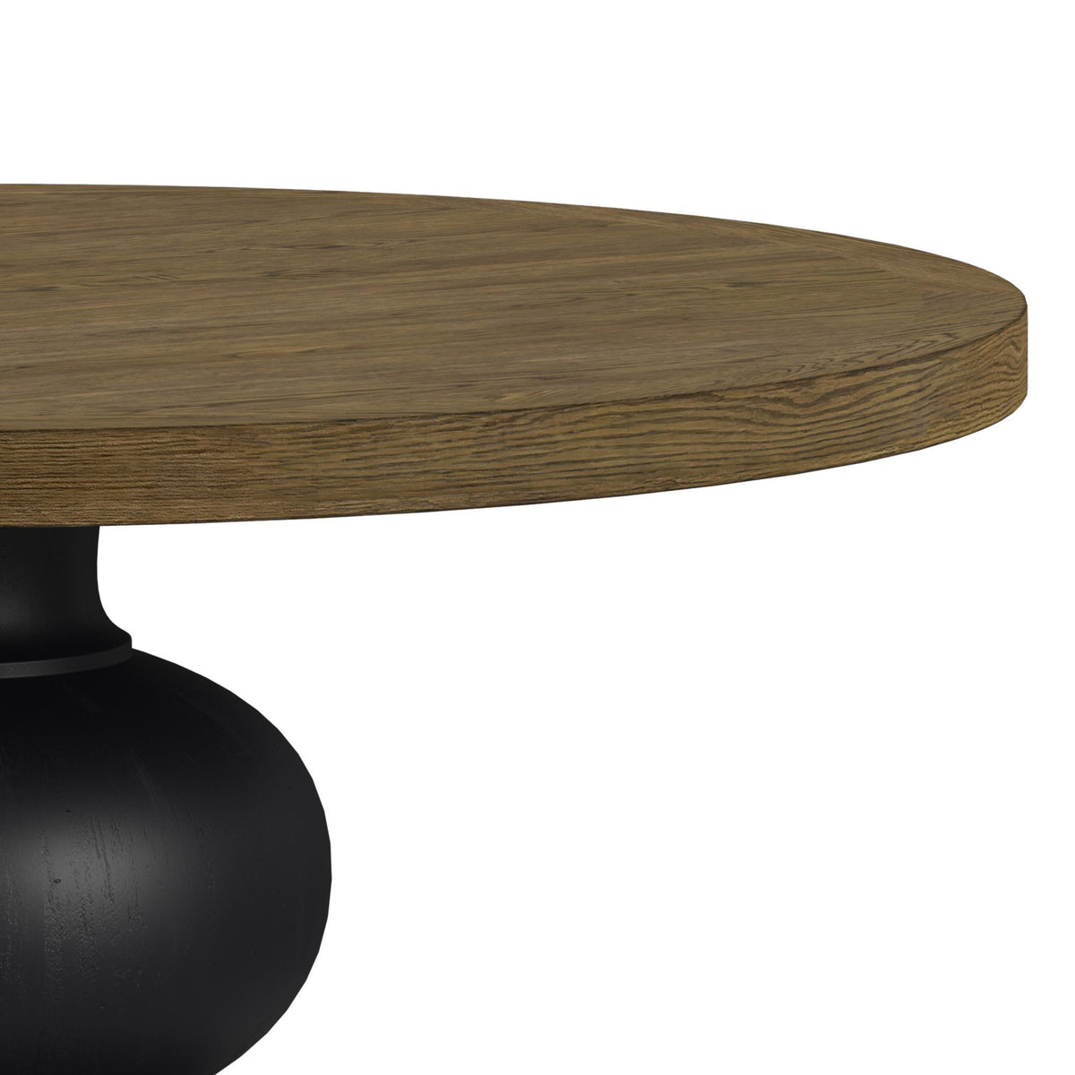 Heritage & Home Round Dining Table in Oak Brown And Black by Elements International, view 3