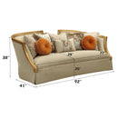 Daesha - Sofa - Tan Flannel & Antique Gold - Atlantic Fine Furniture Inc