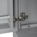 Bathroom Vanity With Ceramic Sink, Soft Close Doors, Flip Drawer, Double Layer Door Shelves