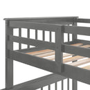Stairway Bunk Bed With Storage And Guard Rail For Bedroom