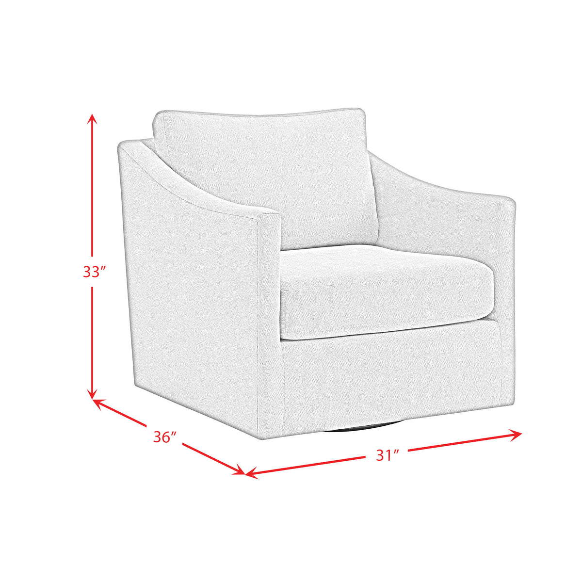Acacia Swivel Chair in Gray by Elements International, view 5