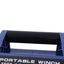 Reversible 12V Electric Trailer Winch For Boats Up To 6000 Lbs With Synthetic Rope And Extra Pulley Hook - Blue