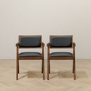 Athena - Dining Chair (Set of 2) - Black / Brown