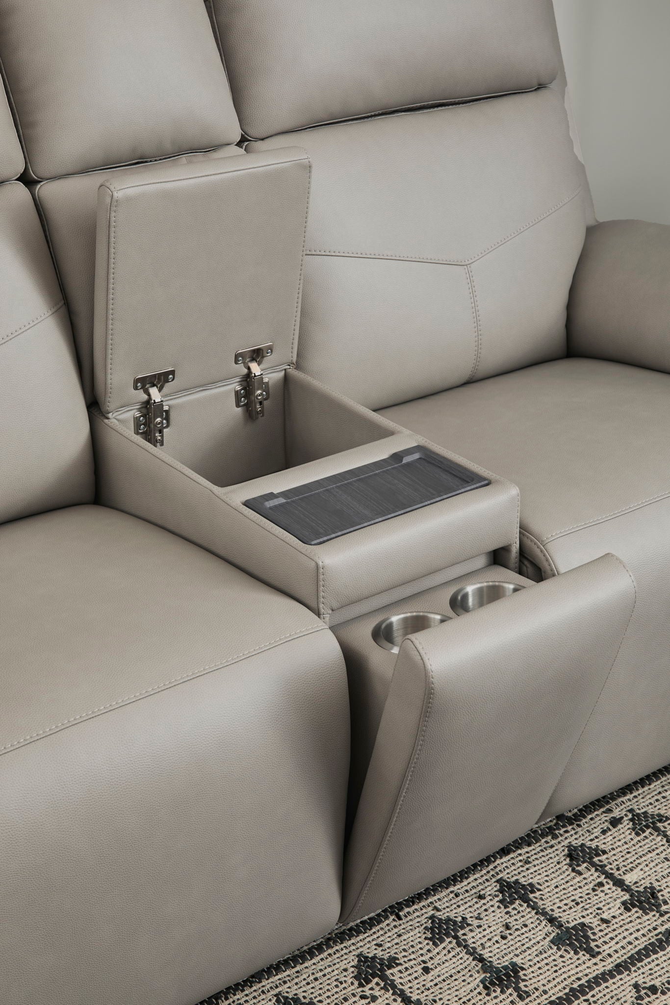 Vernon - Power Reclining Loveseat With Console, Power Headrests, Lumbar, Heat & Massage