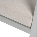 Cora - Outdoor Patio Aluminum 4 Pieces Chat Set - Beige / Natural / Silver