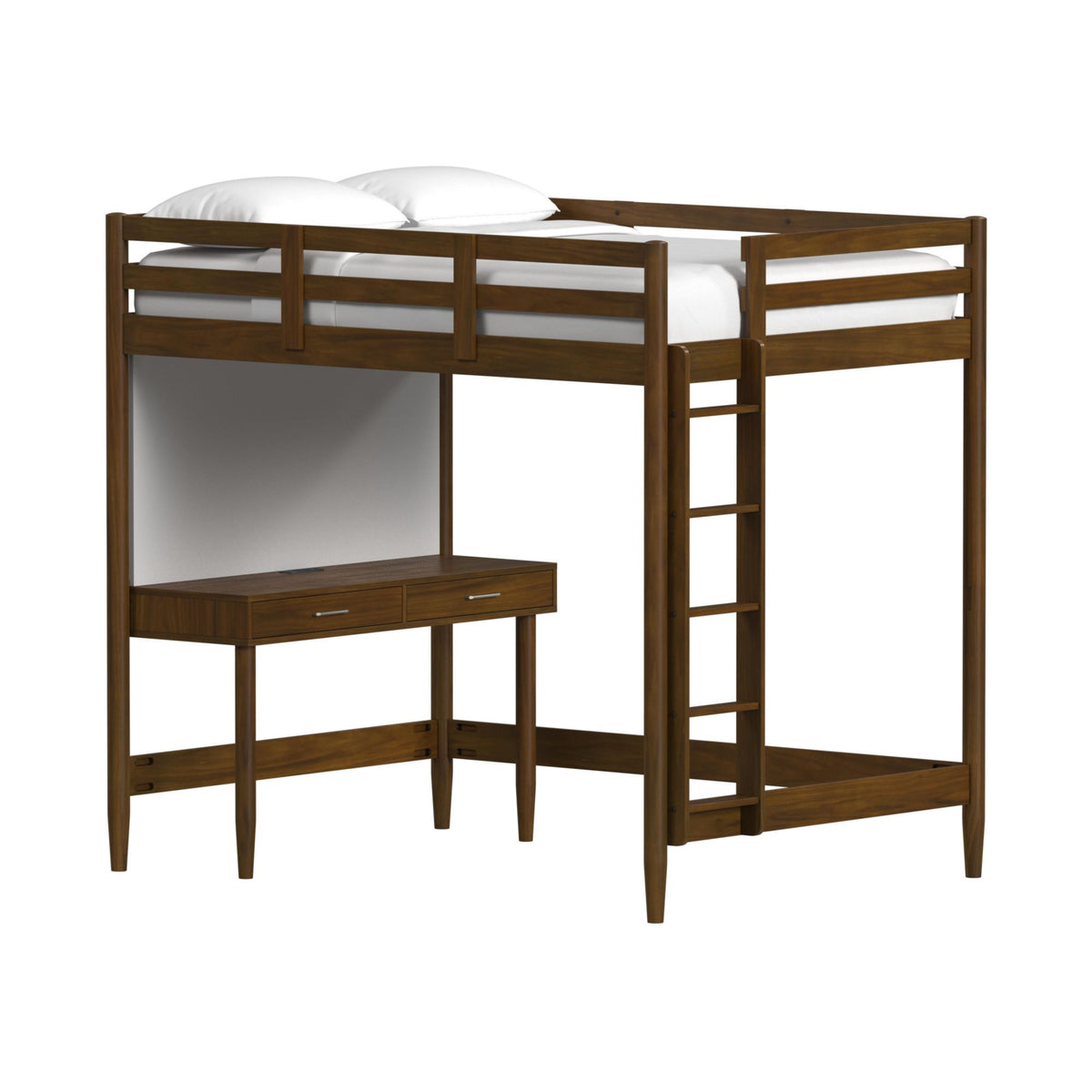Malibu Full Loft Bed in Walnut by Elements International