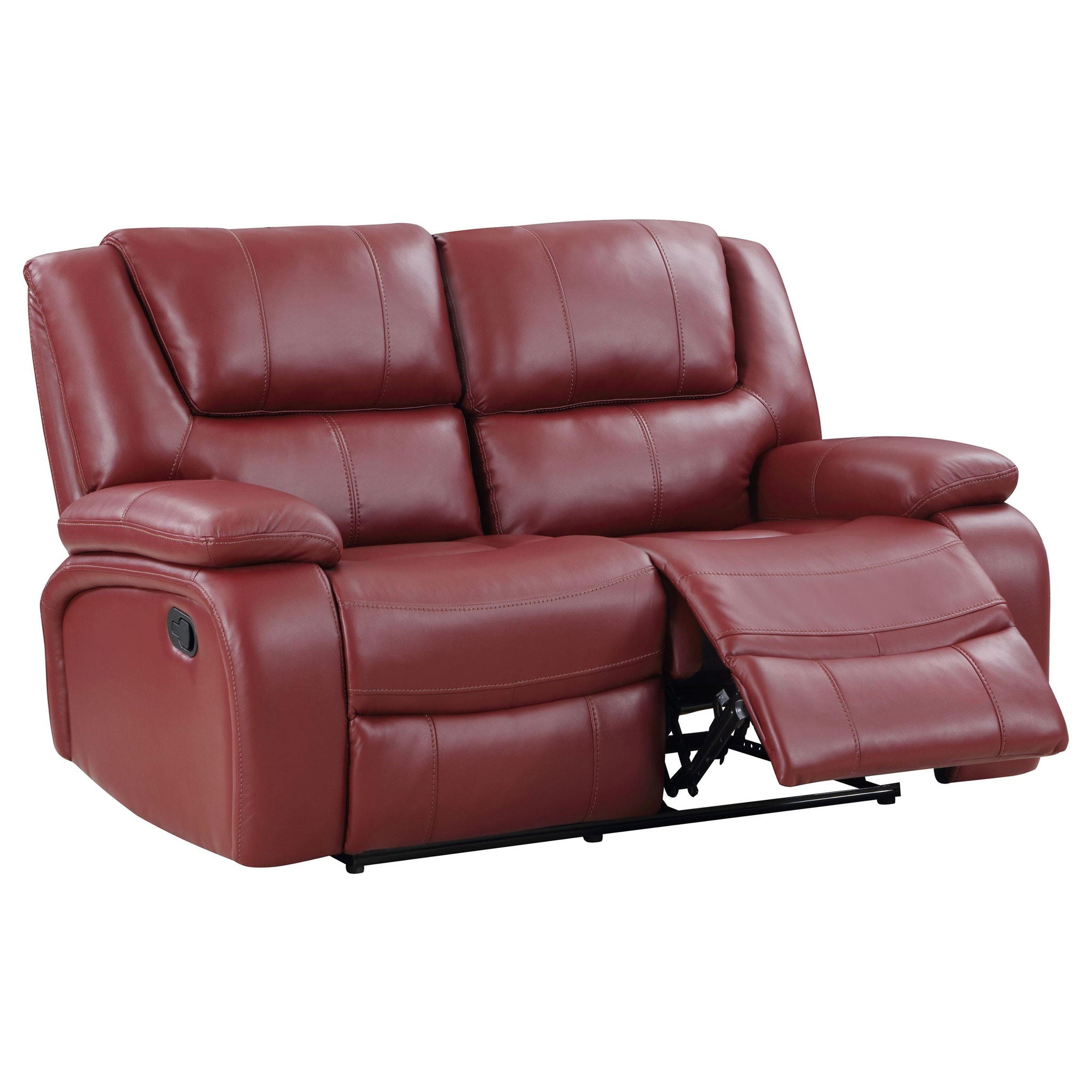 Camila Upholstered Motion Reclining Loveseat Red - Atlantic Fine Furniture Melbourne FL