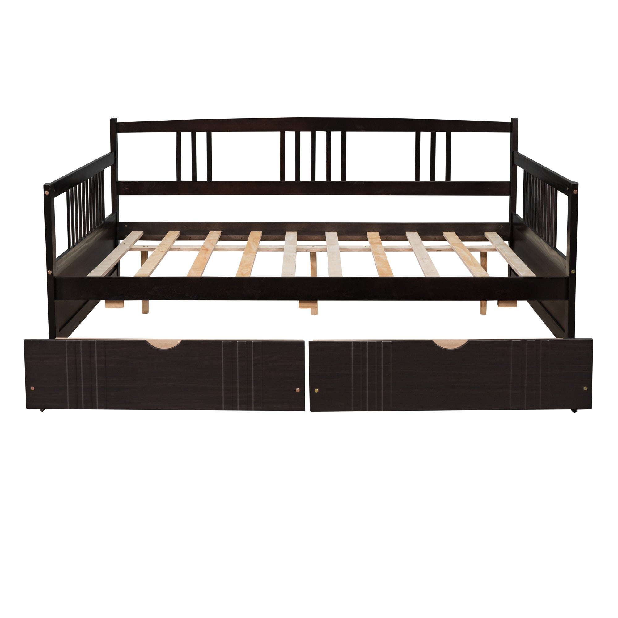 Full Size Daybed Wood Bed with Two Drawers,Espresso(OLD SKU:LP000058AAP)