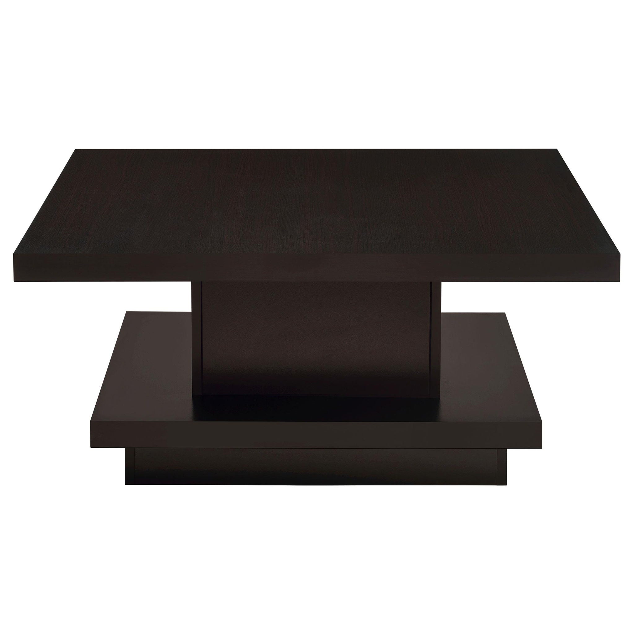 Reston Square Engineered Wood Coffee Table with Casters Cappuccino - Atlantic Fine Furniture Melbourne FL
