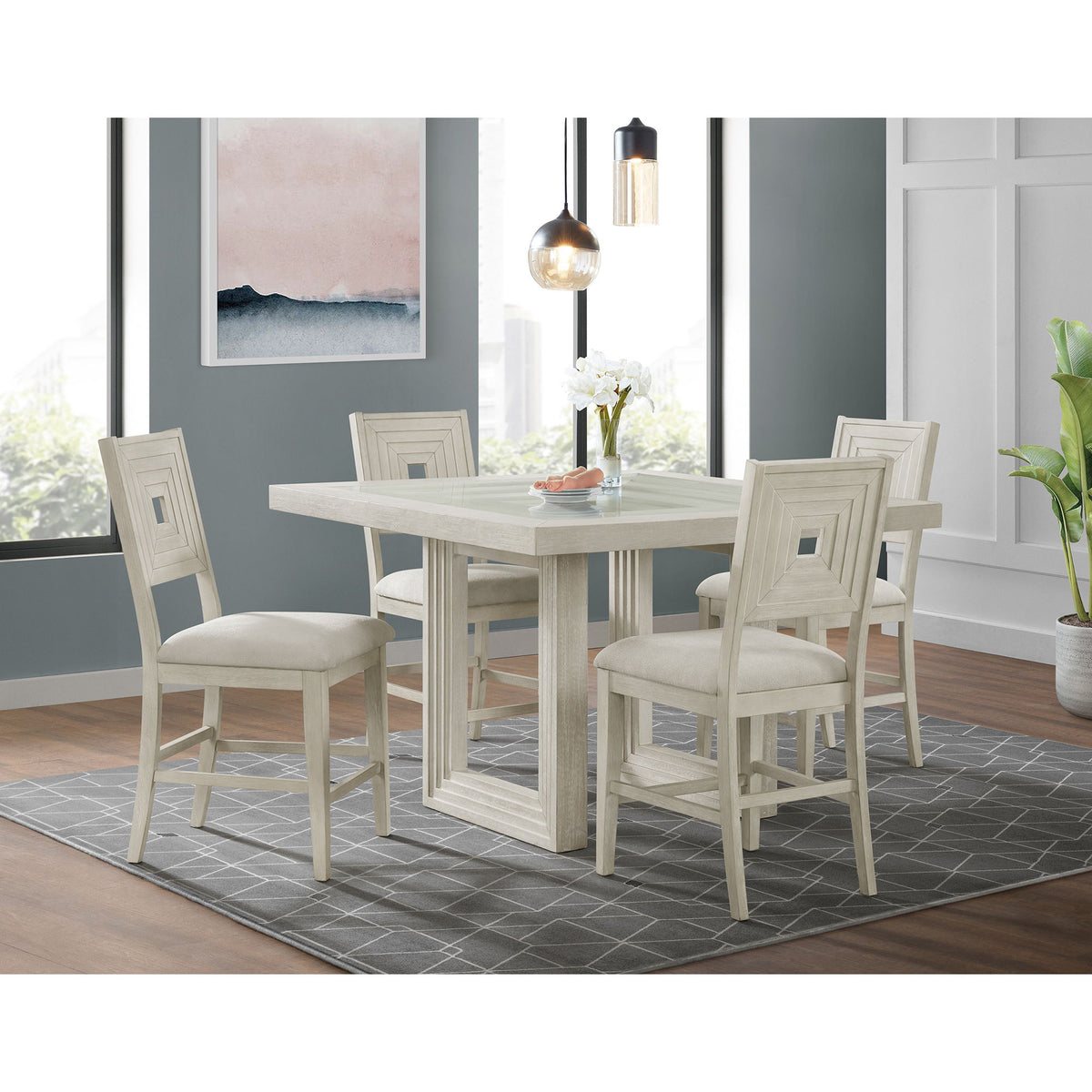 Avalanche Counter Side Chair (Set of 2) in Antique White by Elements International, view 3