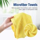 Multifunctional Microfiber Towel For Car Cleaning, Kitchen & Glass Scrubbing - Yellow