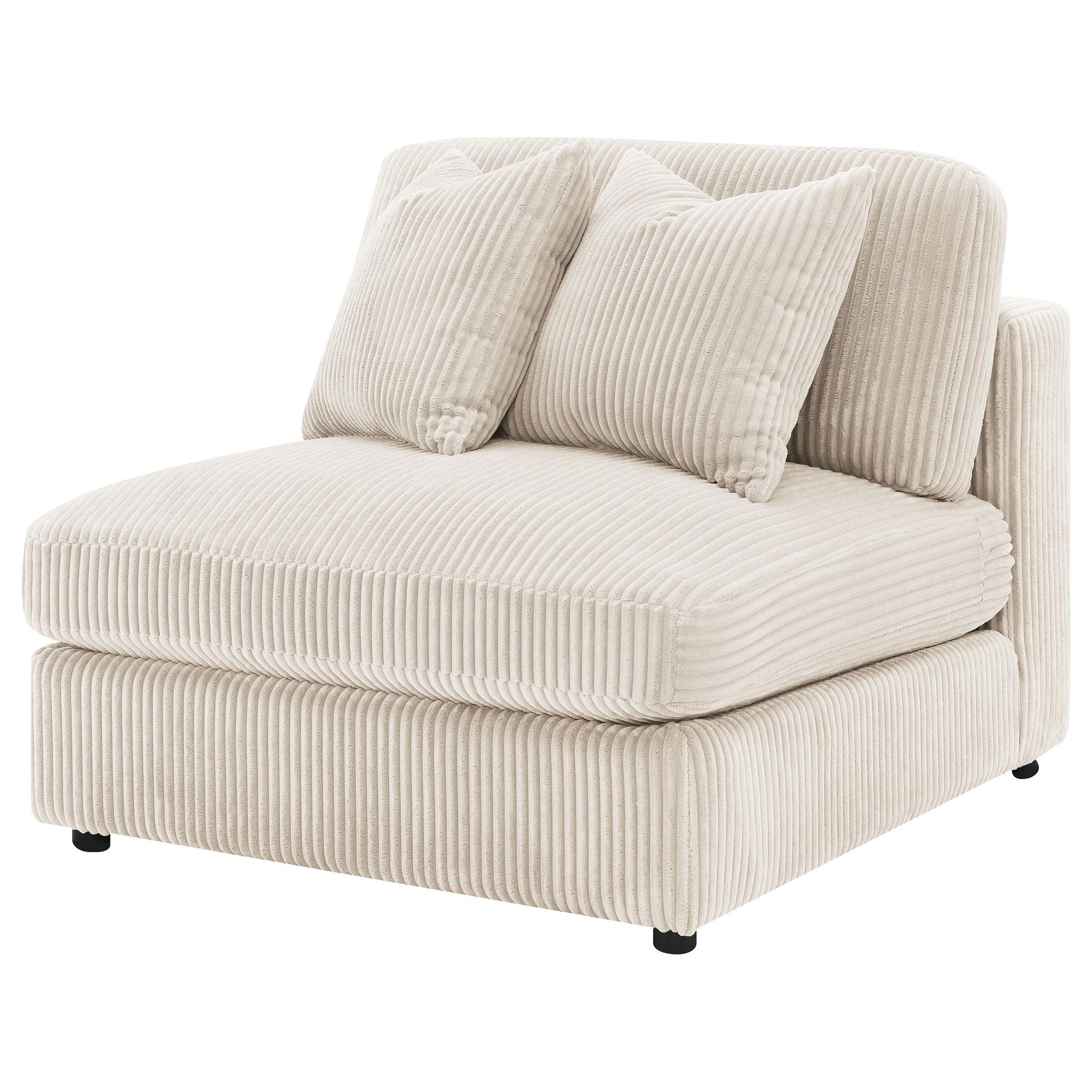 Blaine Upholstered Armless Chair Sand - Atlantic Fine Furniture Melbourne FL
