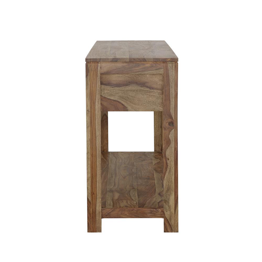 Esther 3-drawer Wood Console Table Natural Sheesham - Atlantic Fine Furniture Melbourne FL