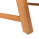 Acacia Wood Outdoor Ottomans With Cushion, (Set of 2)