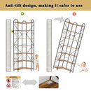 Industrial Style Corner Bookshelf With Thickened Iron Frame