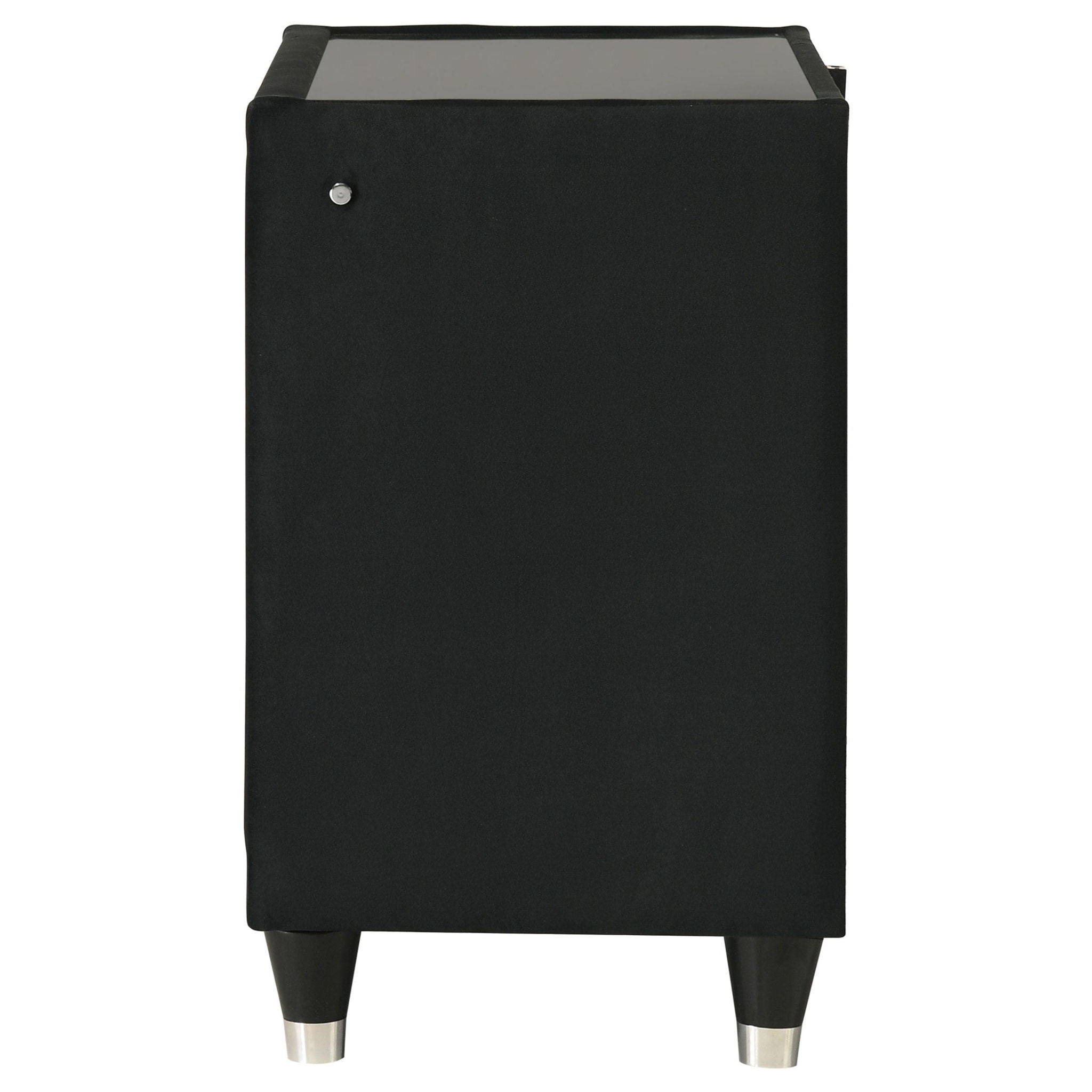 Lorient 2-drawer LED Nightstand with USB Black