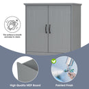 Modern Bathroom Storage Cabinet With Two Laundry Baskets, One Drawer, Adjustable Shelf