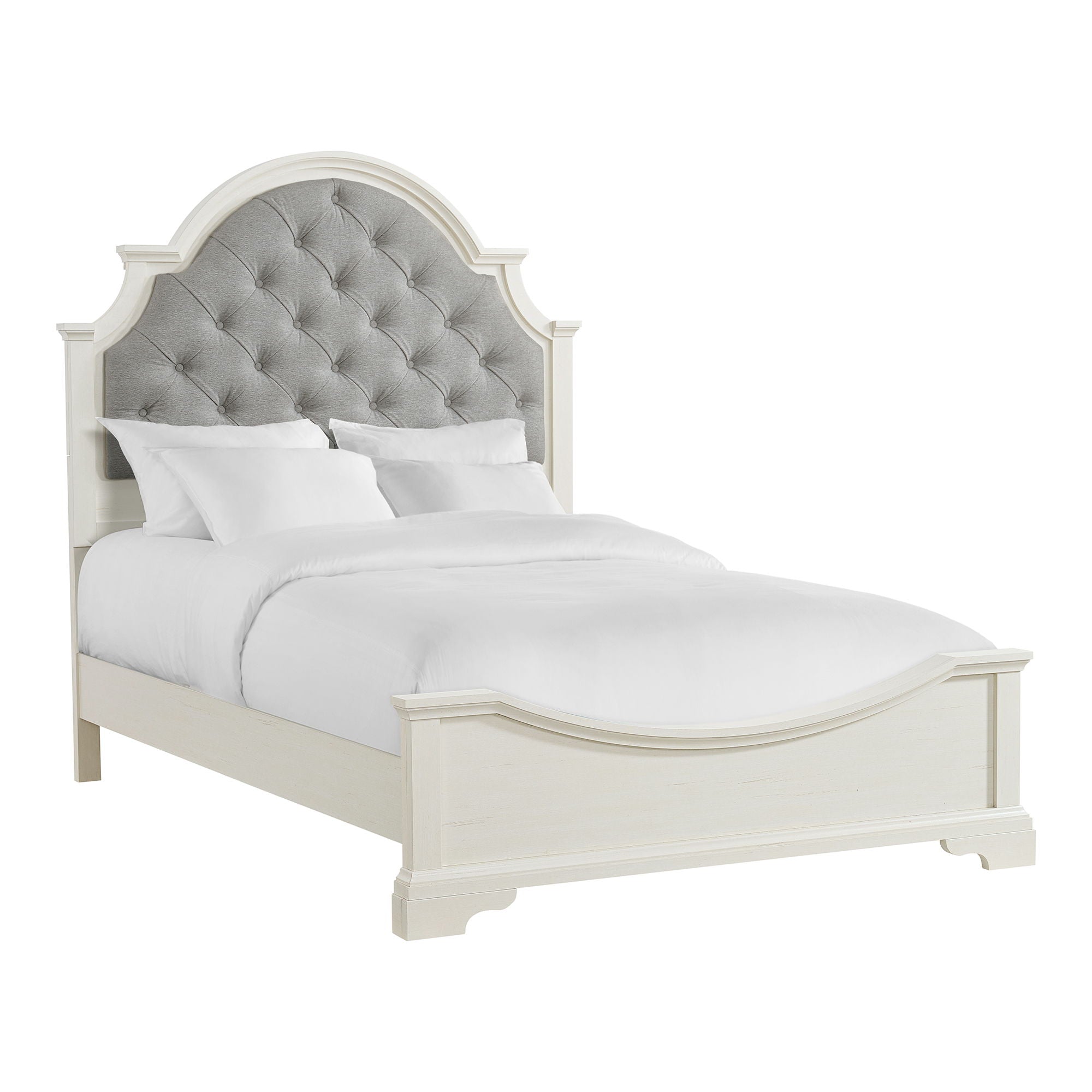 Eastwood Youth Upholstered Bed in White by Elements International