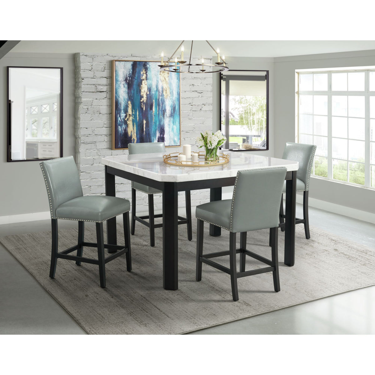 Meridian Counter Side Chair (Set of 2) in Black by Elements International, view 4