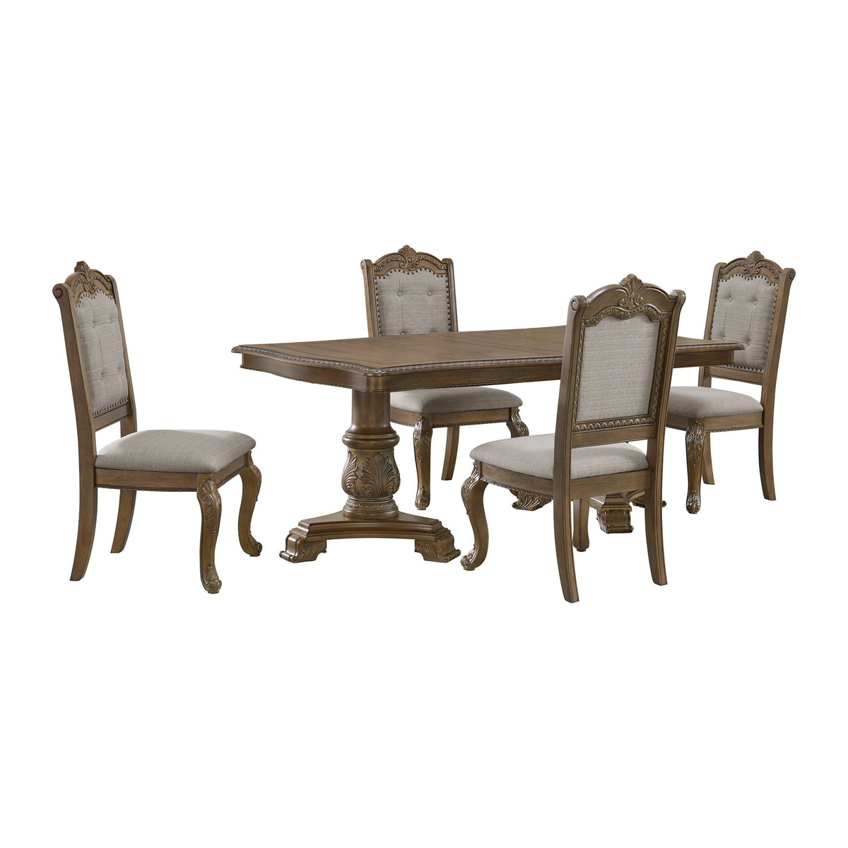 Madison Park Standard Height Dining Set in Dark Brown by Elements International