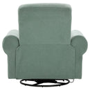 Manual Swivel Recliner Rocker Chair With Adjustable Backrest