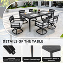 Modern Outdoor Patio Dining Set With Table And Chairs With Sunbrella Cushions