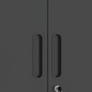 Metal Wall Mounted Tool Storage Cabinet With 2 Locking Doors, Adjustable Shelf, And Drawer