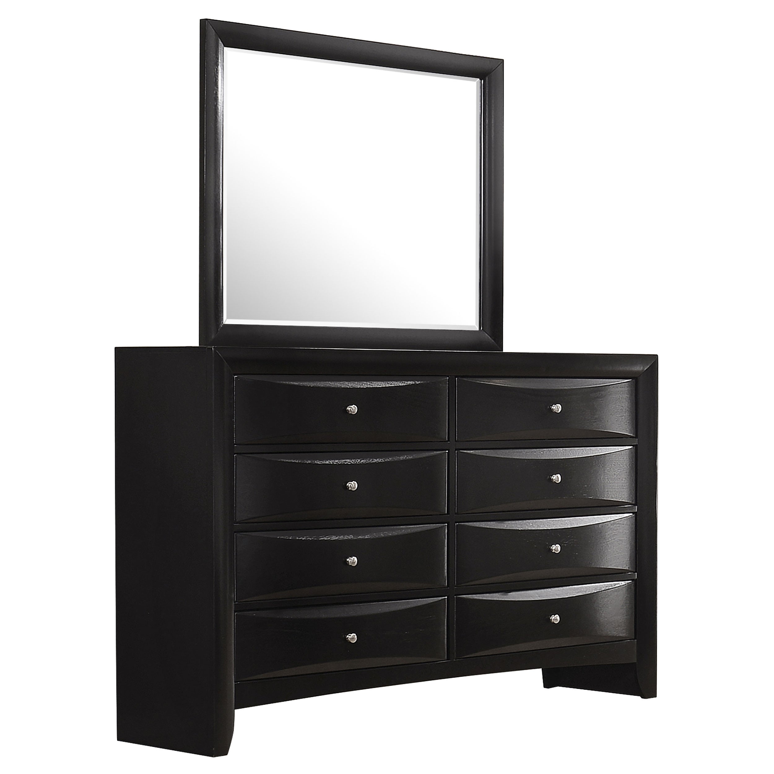 Briana 8-drawer Dresser with Mirror Black — view 1