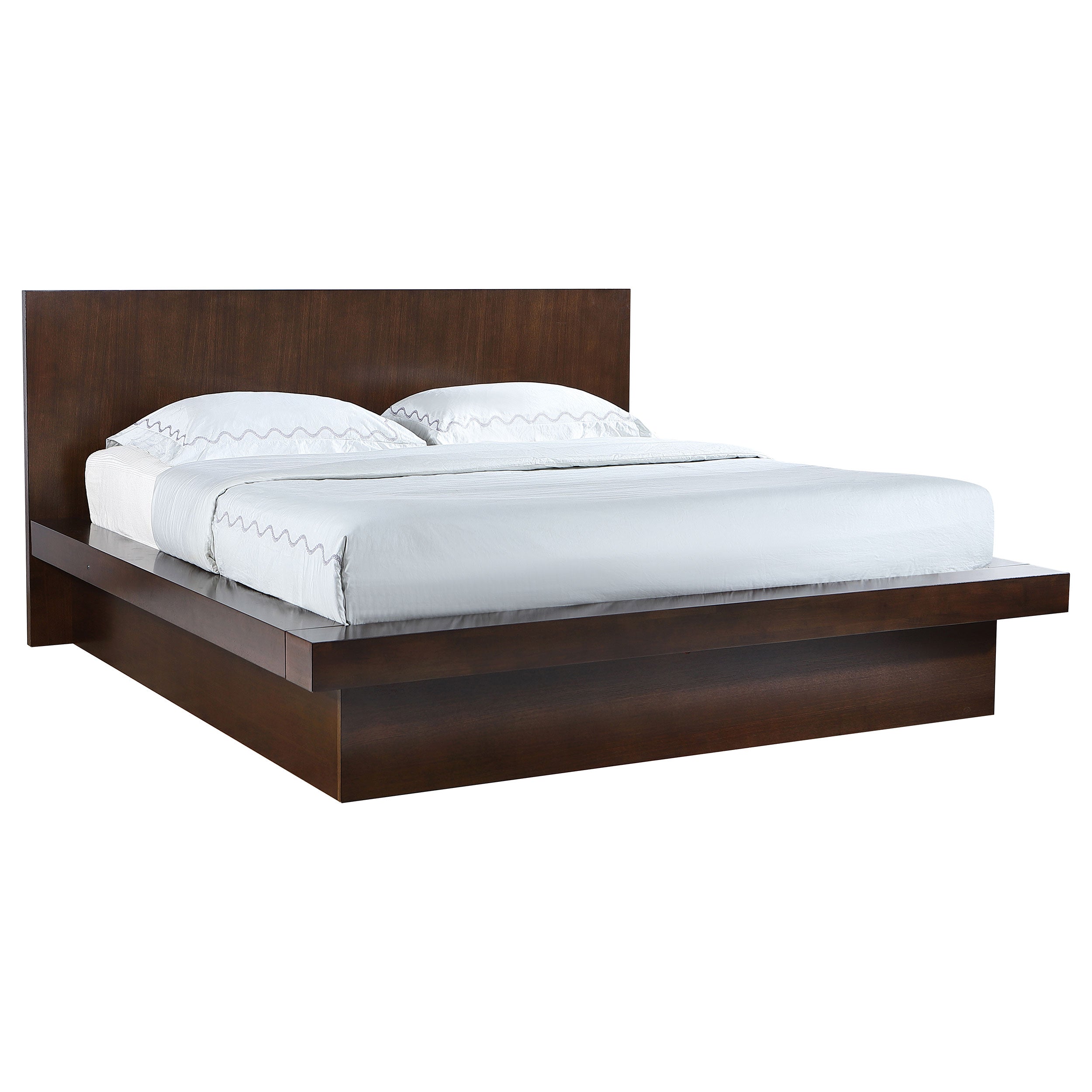 Jessica Wood Eastern King LED Panel Bed Cappuccino — view 3