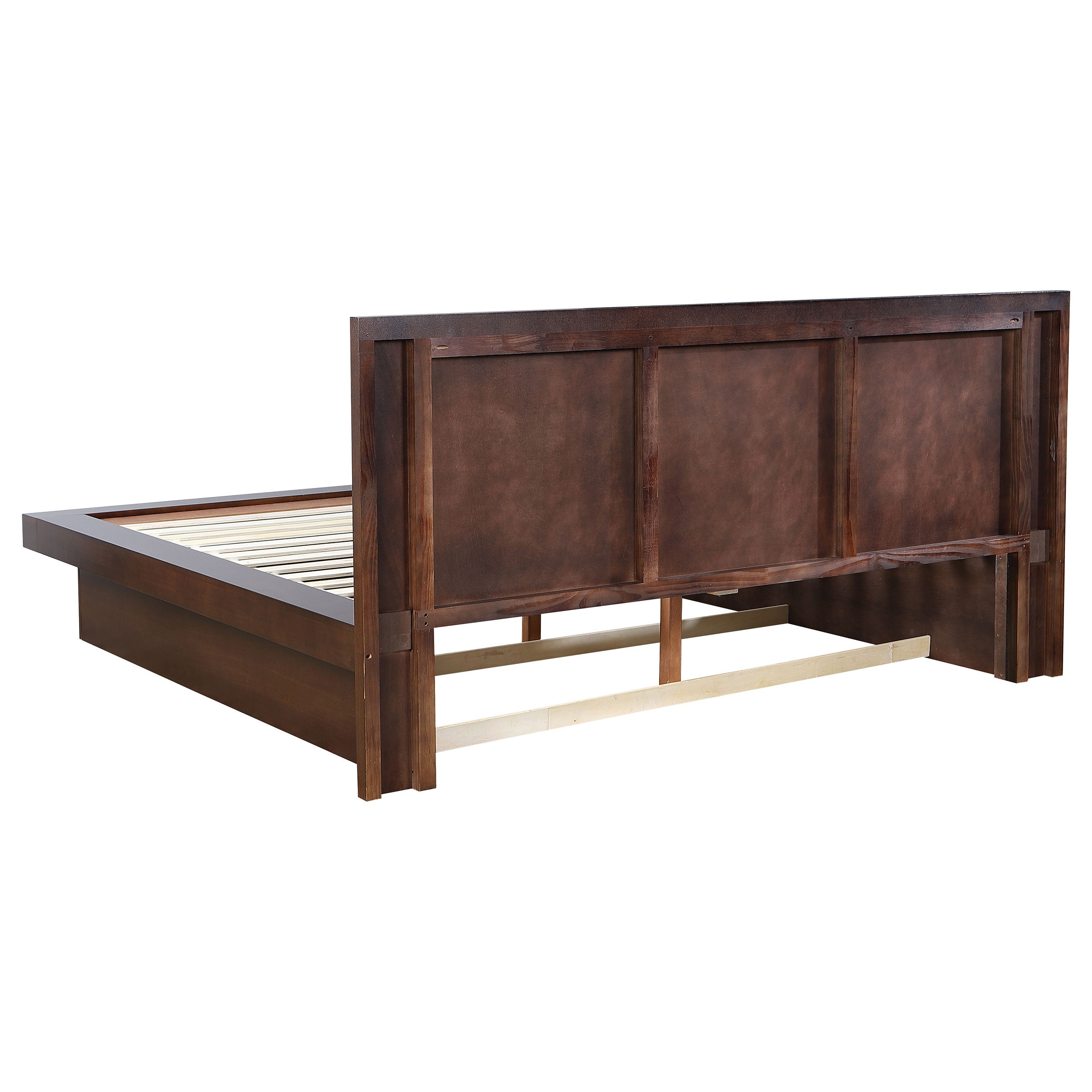 Jessica Wood Eastern King LED Panel Bed Cappuccino — view 5