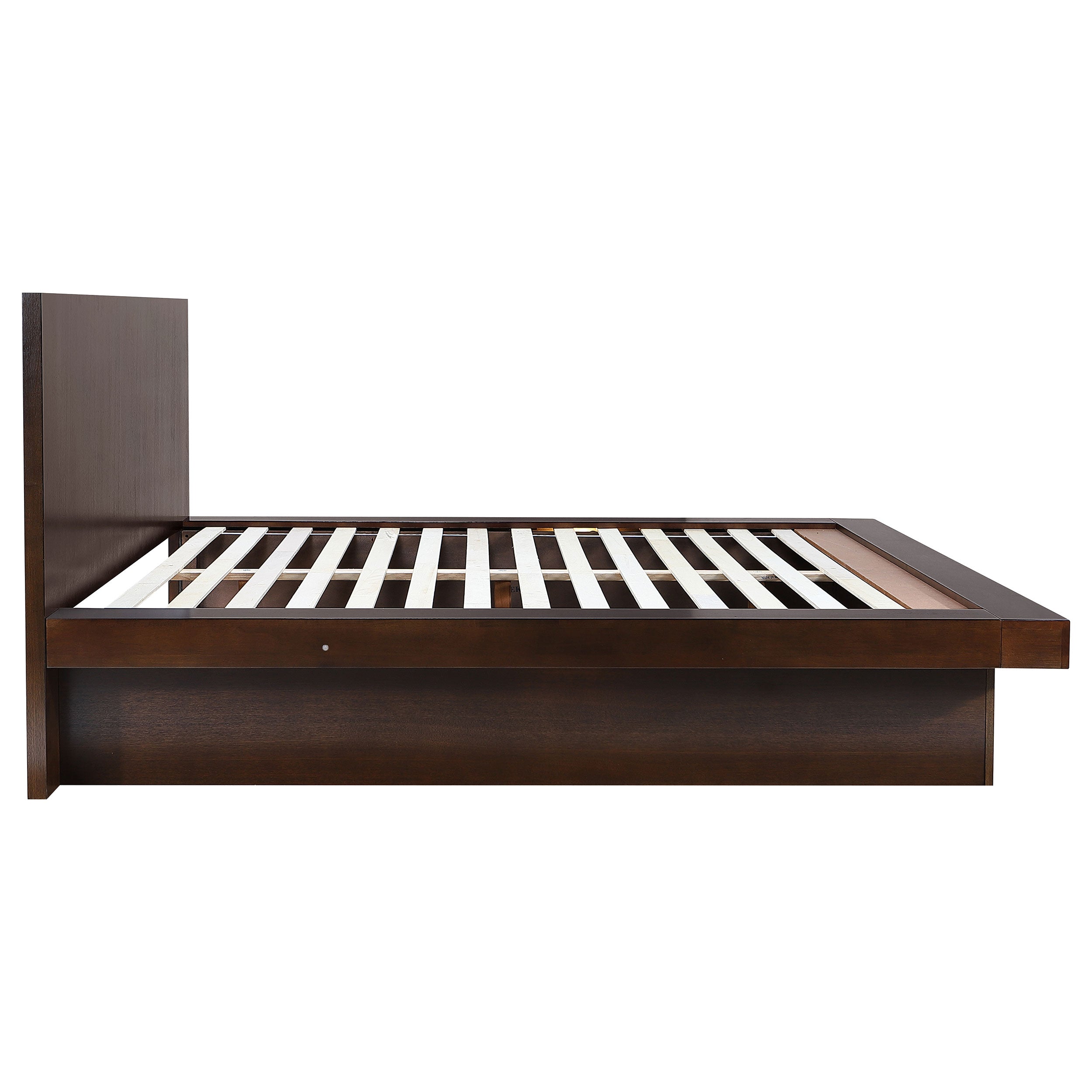 Jessica Wood Eastern King LED Panel Bed Cappuccino — view 6