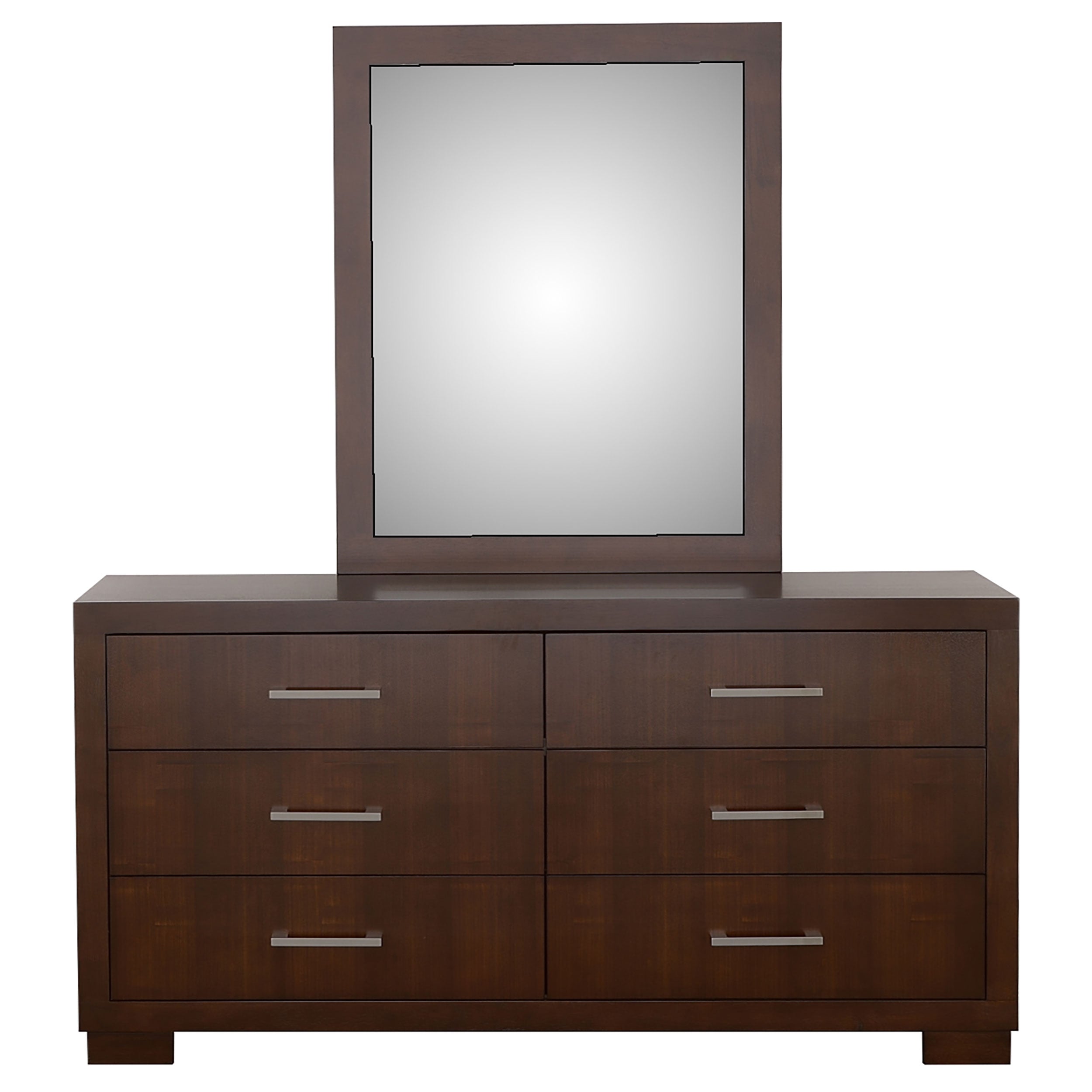Jessica 6-drawer Dresser with Mirror Cappuccino — view 3