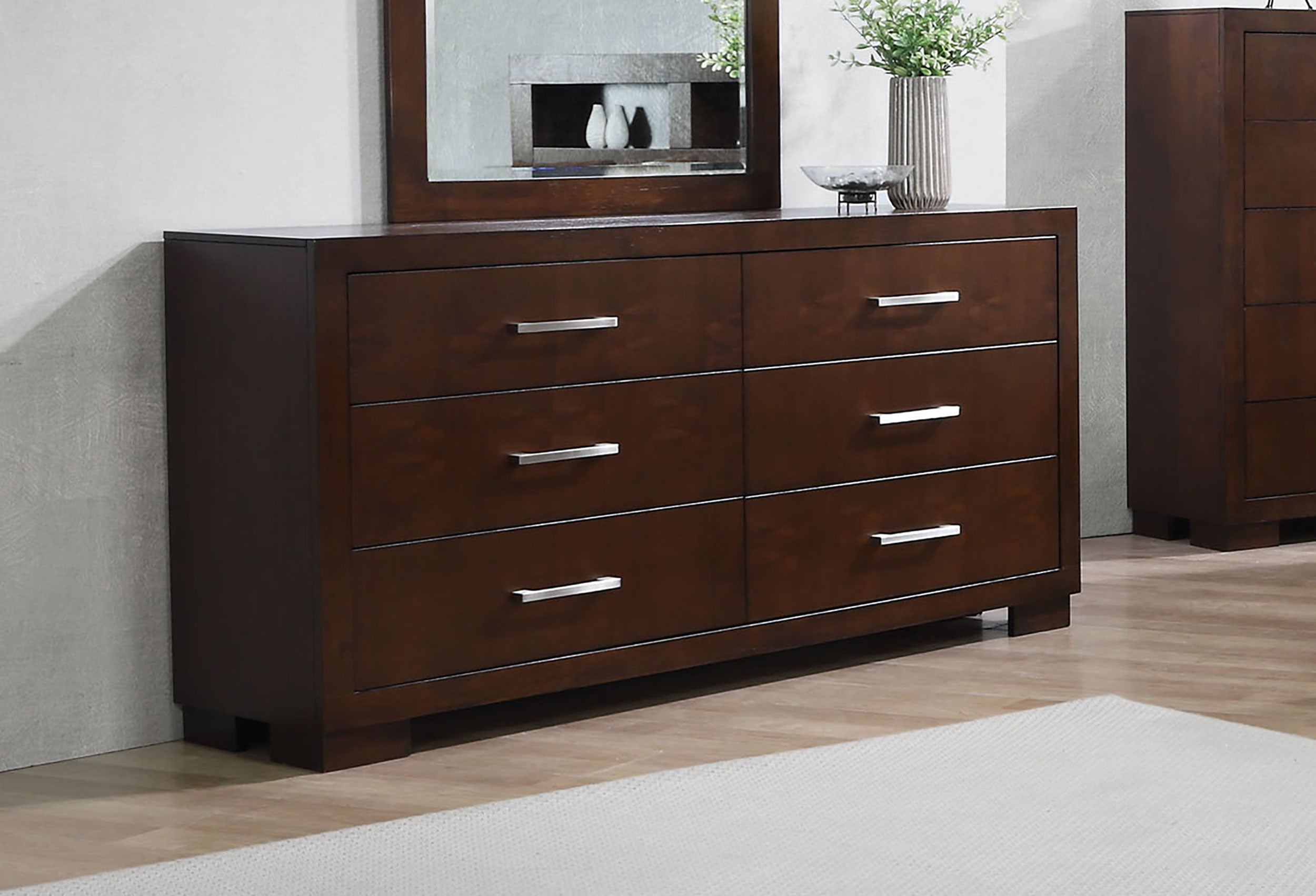 Jessica 6-drawer Dresser Cappuccino — view 2