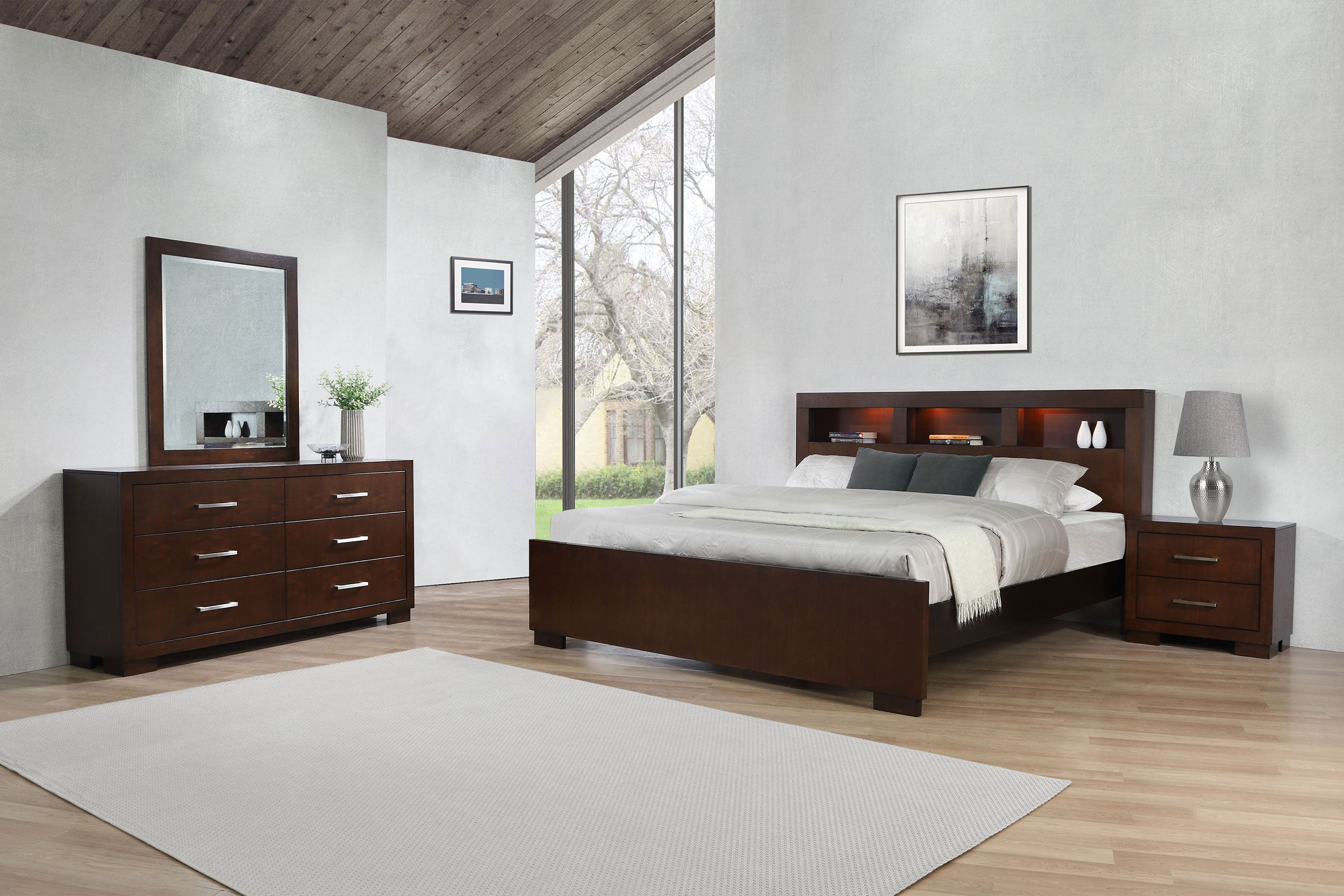 Jessica 4-piece Queen Bedroom Set Cappuccino — view 1
