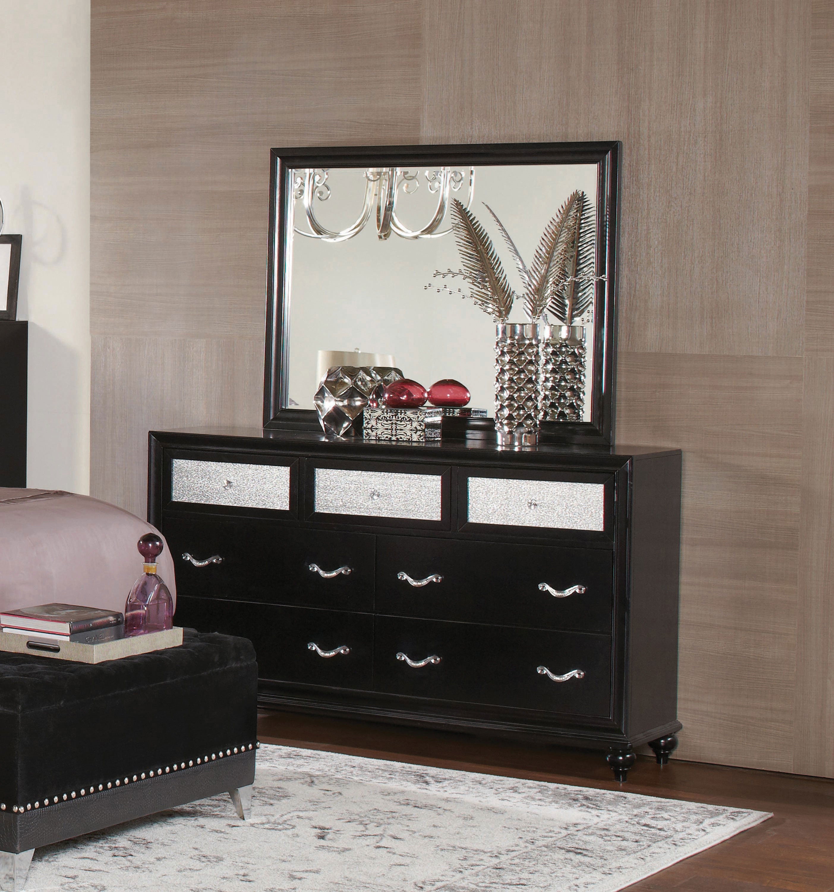 Barzini Dresser Mirror Black — view 2
